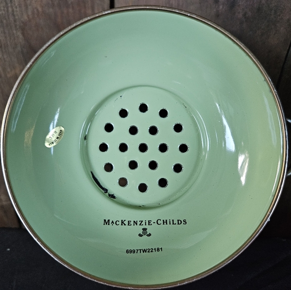 Mackenzie Childs Flower Market Green Large Colander - Picture 6 of 6